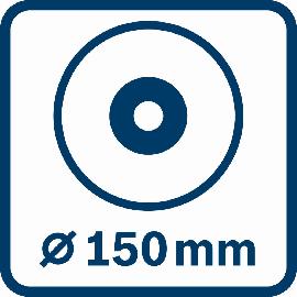 Scheibendurchmesser 150 mm.