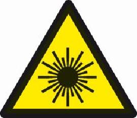 Laserwarnung.
