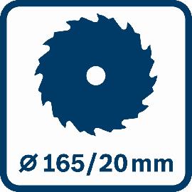 165/20 mm.