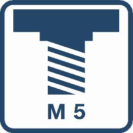 Spindelgewinde M5.