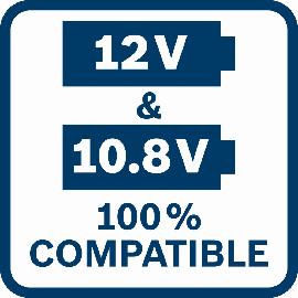 12 V 10,8 V kompatibel.