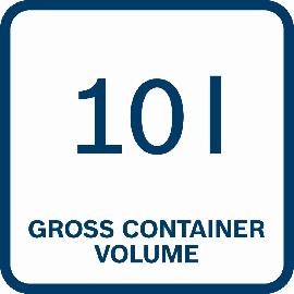 10 Liter Behältervolumen.
