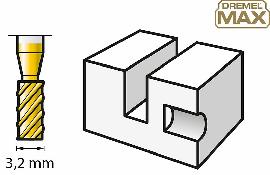 Ergebnisse/Finish im Materialsymbol des Dremel 194DM Fräsmesser Zubehörs