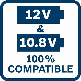 12 V 10,8 V kompatibel.