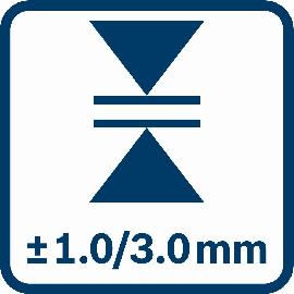 Genauigkeit ±1,0/3,0 mm.