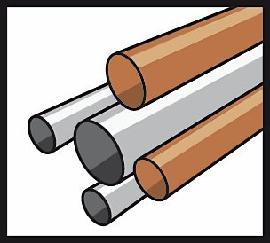 Materialsymbol Metallrohre