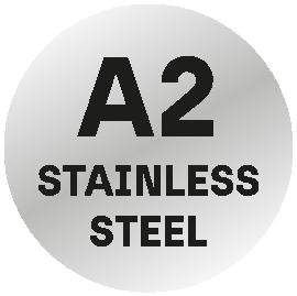 Symbol rostfreier Stahl A2