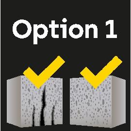 Symbol ETA Option 1 für gerissenen und ungerissenen Beton