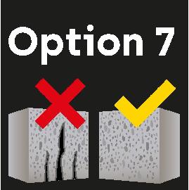 Symbol ETA Option 7 für ungerissenen Beton