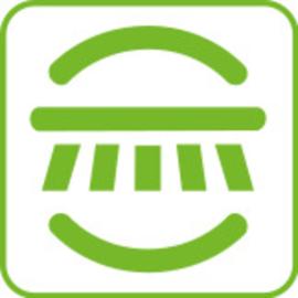 <ul> <li> Selbstnivellierung der Bürste bei Bodenunebenheiten </li> <li> Perfekte Anpassung zwischen Bürste und Boden für optimale Reinigungsleistung </li> </ul>
