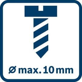 Schraubendurchmesser 10 mm.
