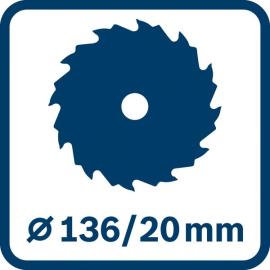 136/20 mm Sägeblatt.