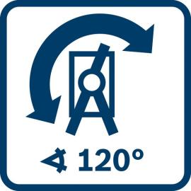 Winkel 120 Grad.