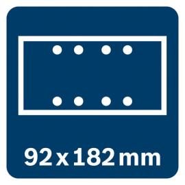 Schleifplatte 92x182mm.