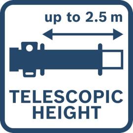 Teleskophöhe 2,5 m