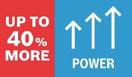 Bis zu 40 % mehr Leistung