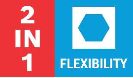 2-in-1-Flexibilität
