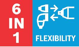 6-in-1-Flexibilität