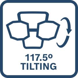117,5 Grad Neigung.