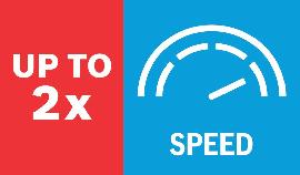 Doppelte Geschwindigkeit