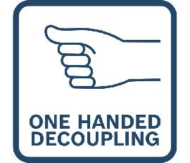 Einhändiges Entkoppeln