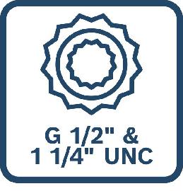 G 1/2 Zoll und 1 1/4 Zoll UNC