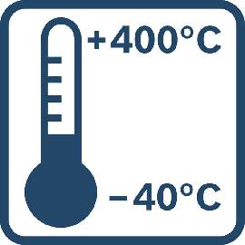 Temperaturbereich +400°C bis -40°C