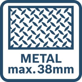 Metall max. 38 mm.