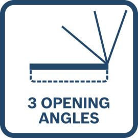3 Öffnungswinkel.