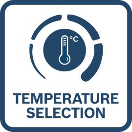 Temperaturauswahl.
