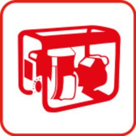 Geeignet für den Einsatz am Generator z. B. in Betriebswerkstätten, Häfen, Chemiewerken, Schulen, Metallbau, auf Baustellen, Schiffen oder für Landwirte