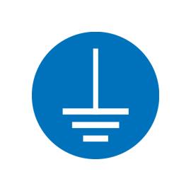 Safety pictogram Connect an earth terminal to the ground (ISO 7010)