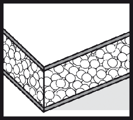 Materialsymbol Schaumstoffplatten