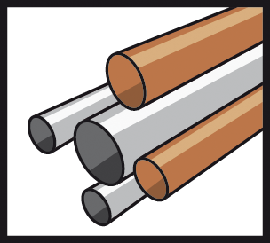 Materialsymbol Metallrohre