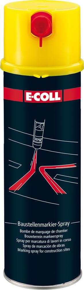 Baustellenmarkierspray 500ml gelb E-COLL Produktbild img1 L