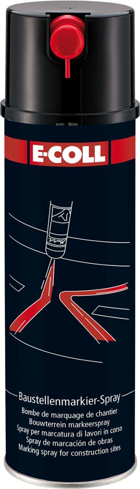 Baustellenmarkierspray 500ml schwarz E-COLL Produktbild img1 L