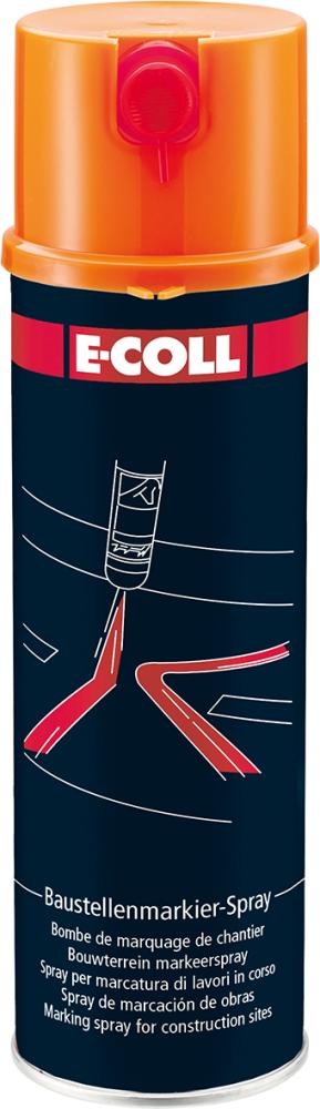 Baustellenmarkierspray 500ml orange E-COLL Produktbild img1 L