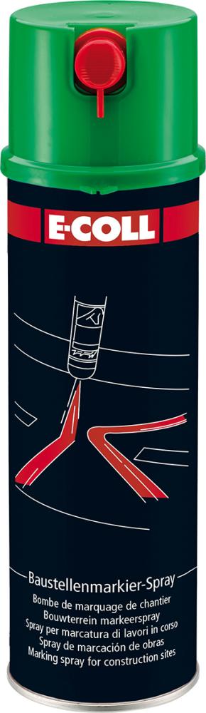 Baustellenmarkierspray 500ml grün E-COLL Produktbild img1 L
