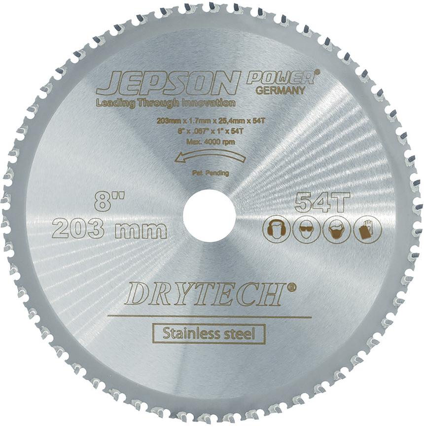 HM-Sägeblatt Drytech D=203x25,4x1,7mm 54Z für Inox Jepson Produktbild img1 L