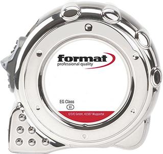 Taschenbandmaß verchromt 5mx19mm weiß FORMAT Produktbild img1 L