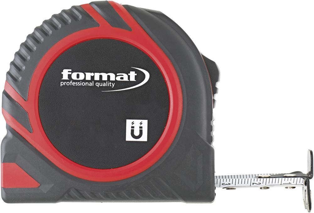 Taschenbandmaß Magnet 8mx25mm weiß FORMAT Produktbild img1 L