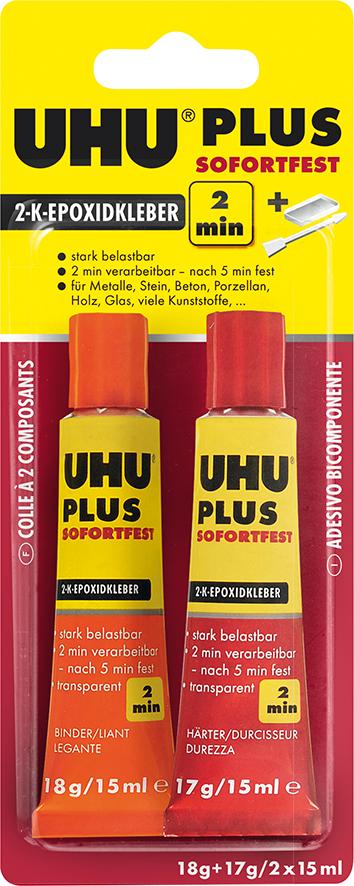 2K-Reaktionsklebstoff UHU PLUS SOFORTFEST Produktbild img1 L