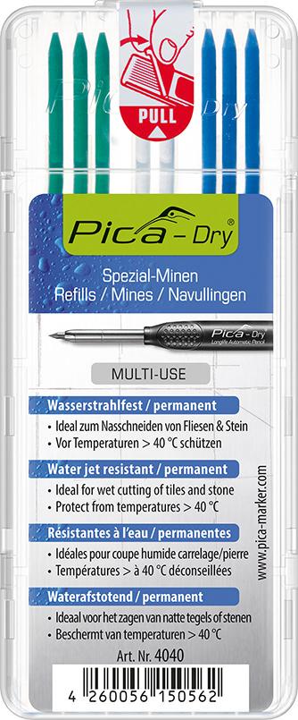 Minen-Set für Tieflochmarker Pica-Dry weiß, grün, blau Pica Produktbild img1 L