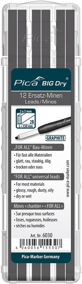 FOR ALL Bau-Ersatzmine-Set für Zimmermannsstift Pica BIG Dry® Produktbild img1 L