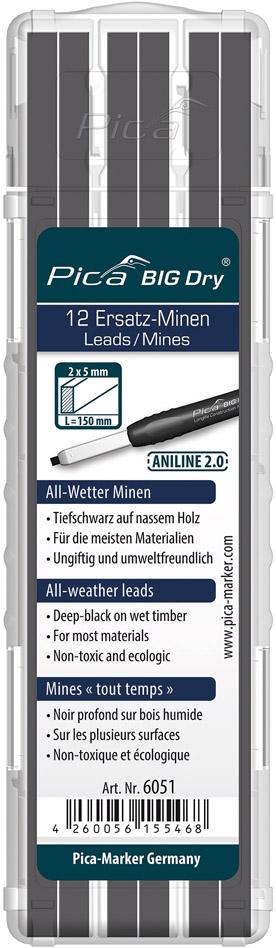 All-Wetter-Ersatzminen-Set für Zimmermannsstift Pica BIG Dry® Produktbild img1 L