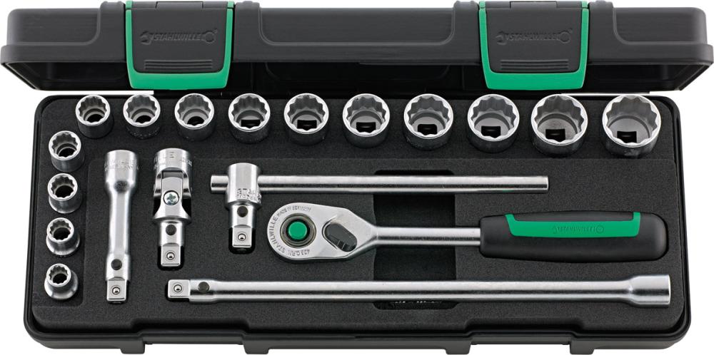 Steckschlüssel-Garnitur 3/8" 45/14/5I QR 19-teilig Stahlwille Produktbild img1 L