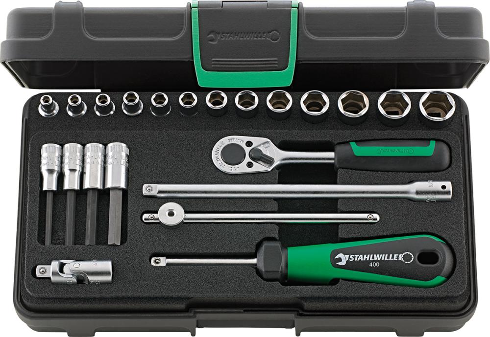 Sechskant-Steckschlüssel-Garnitur 1/4", 22-teilig Produktbild img1 L