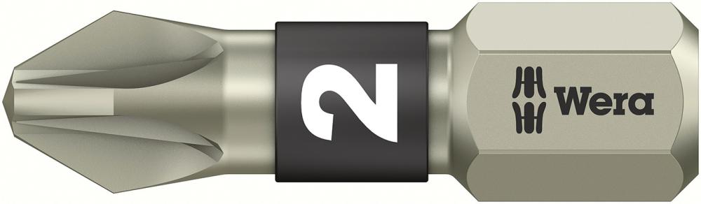 Bit rostfrei 1/4" DIN 3126 C6,3 PZ2x25mm Wera Produktbild img1 L