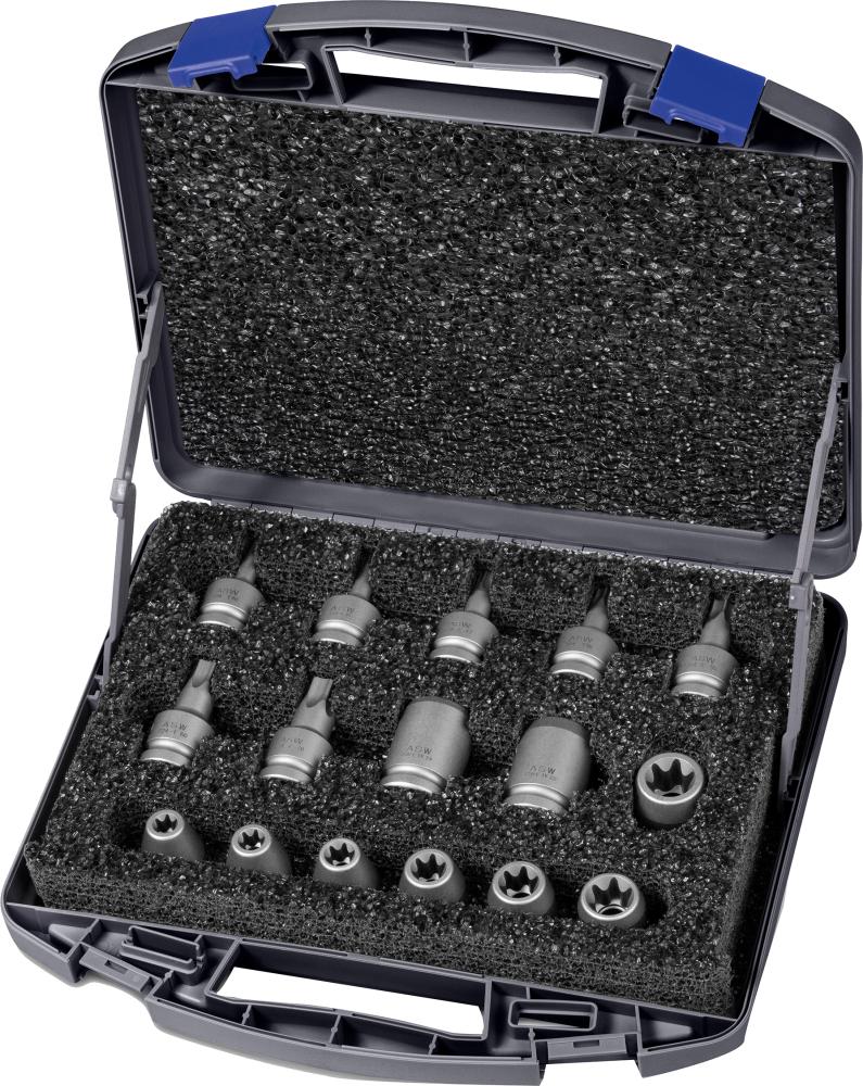 Kraft-Steckschlüssel-Einsatz-Garnitur 1/2" für Außen-TORX®-Schrauben Produktbild img1 L