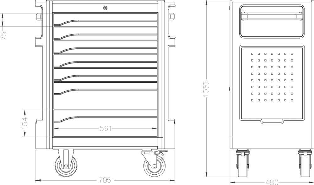 Werkstattwagen mit 116-teiligem Sortiment Produktbild img2 L